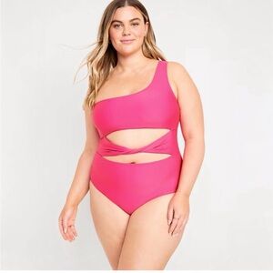 Twist front pink Old Navy swimsuit